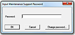 Рис. Input Maintenance Support Password
